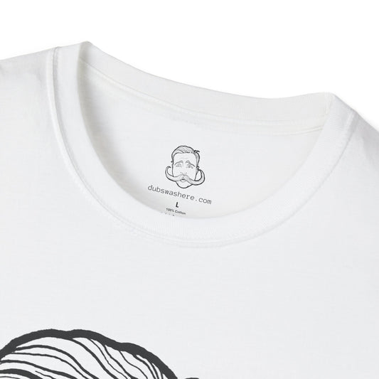 Dubs Was Here "Big Stache" Mustache Graphic Unisex Softstyle T-Shirt - Mustache Lovers Tee