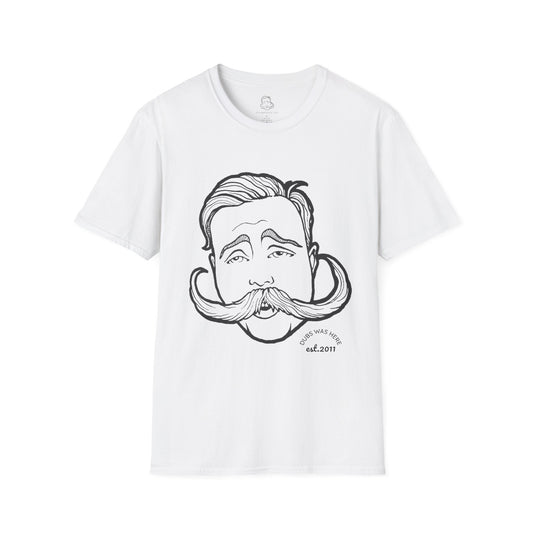 Dubs Was Here "Big Stache" Mustache Graphic Unisex Softstyle T-Shirt - Mustache Lovers Tee