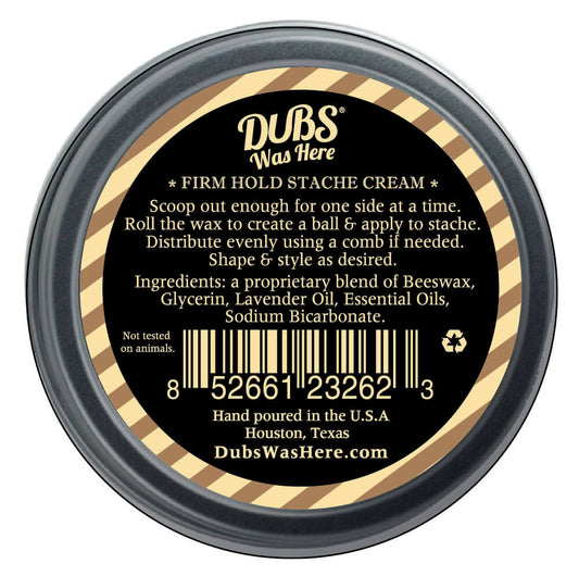 Strong hold mustache wax for a classic gentleman look. All natural and artisan made.