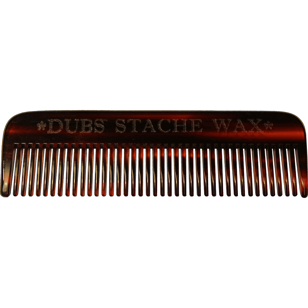 Tortoise shell colored beard comb for detangling and styling. Anti-static design prevents breakage and promotes even oil distribution.