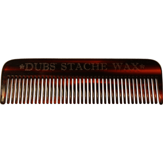 Tortoise shell colored beard comb for detangling and styling. Anti-static design prevents breakage and promotes even oil distribution.