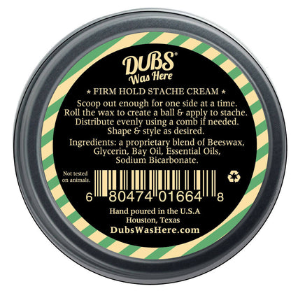 Bay Rum scented moustache wax with a superior hold. Easily be reshaped throughout the day.