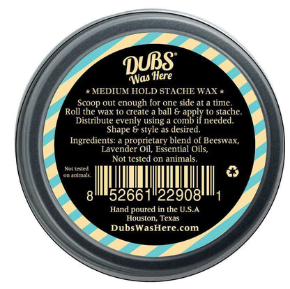 Regular hold handmade mustache wax with a lavender scent. For everyday styling and appeal.